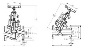 J41F46���r���ք�(d��ng)���m��ֹ�yPN10��PN25���νY(ji��)��(g��u)�ߴ�D