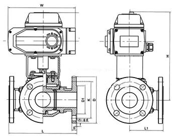Q944F/Q945F늄���ͨ���m���yPN16��PN40���νY(ji��)��(g��u)�ߴ�D