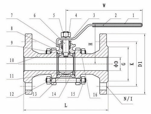 Q41F��Ƭʽ���m���P����y��Ҫ�ߴ��B�ӳߴ�D